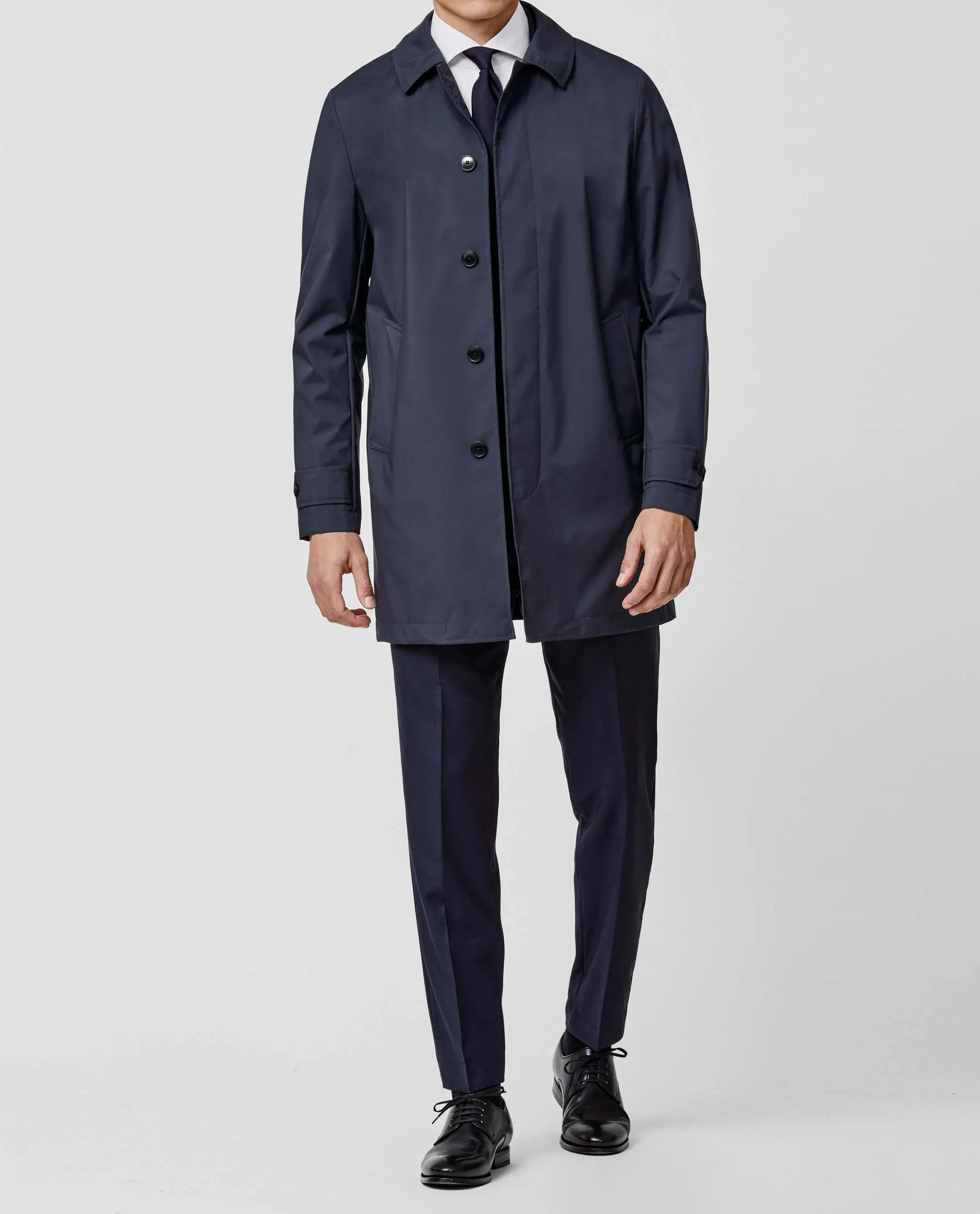 Olmetex Navy Lightweight Bonded Water-Repellent Technical Windbreaker