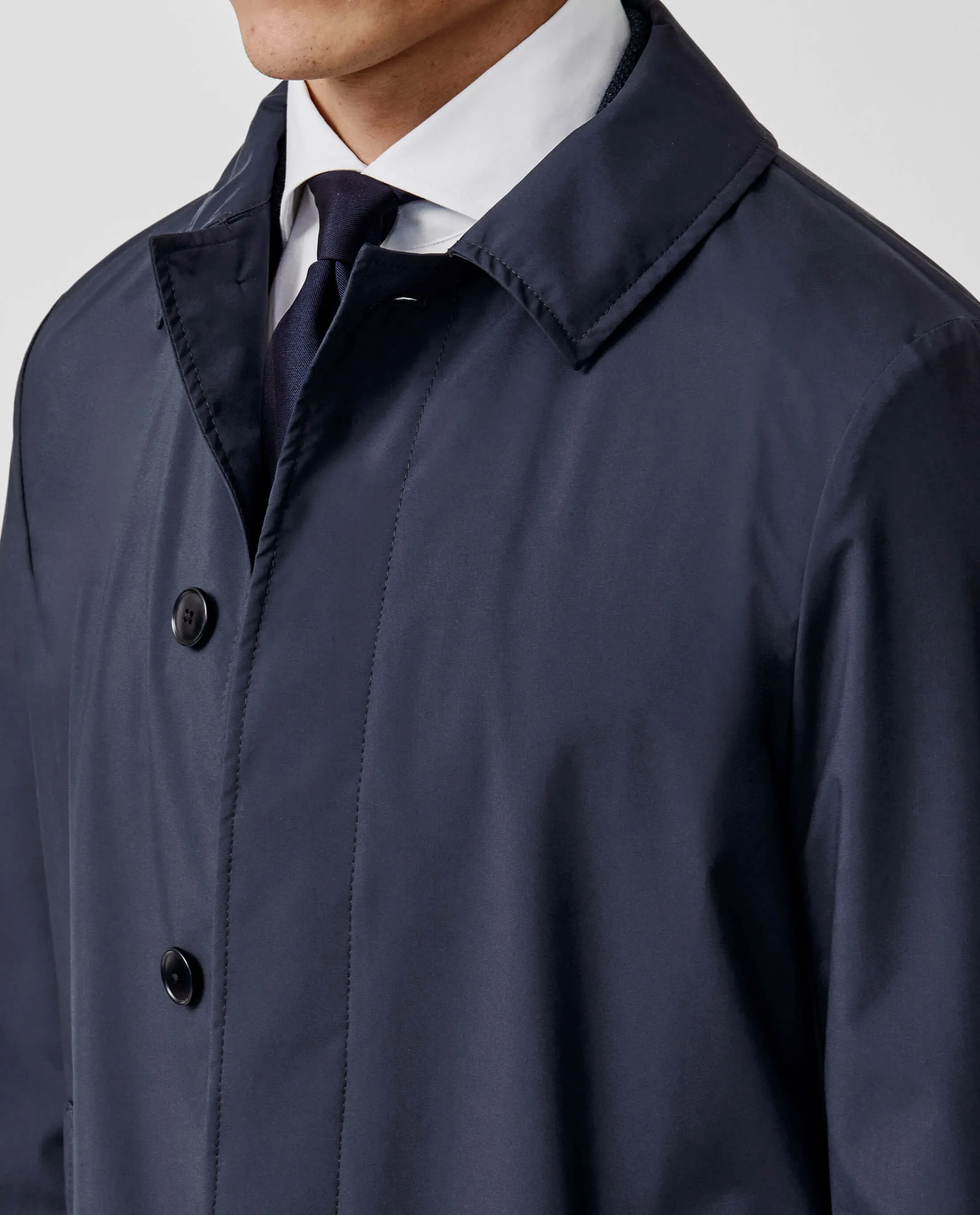 Olmetex Navy Lightweight Bonded Water-Repellent Technical Windbreaker