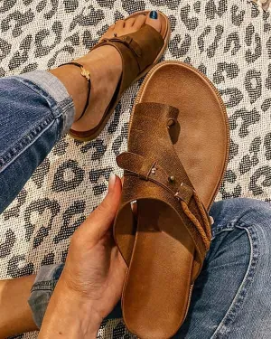 Orthopedic Sandals with Contoured Footbed and Adjustable Strap
