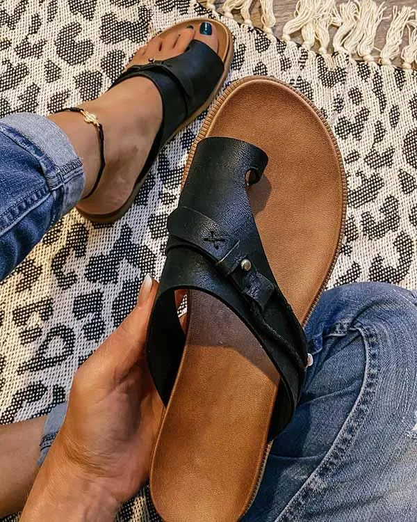 Orthopedic Sandals with Contoured Footbed and Adjustable Strap