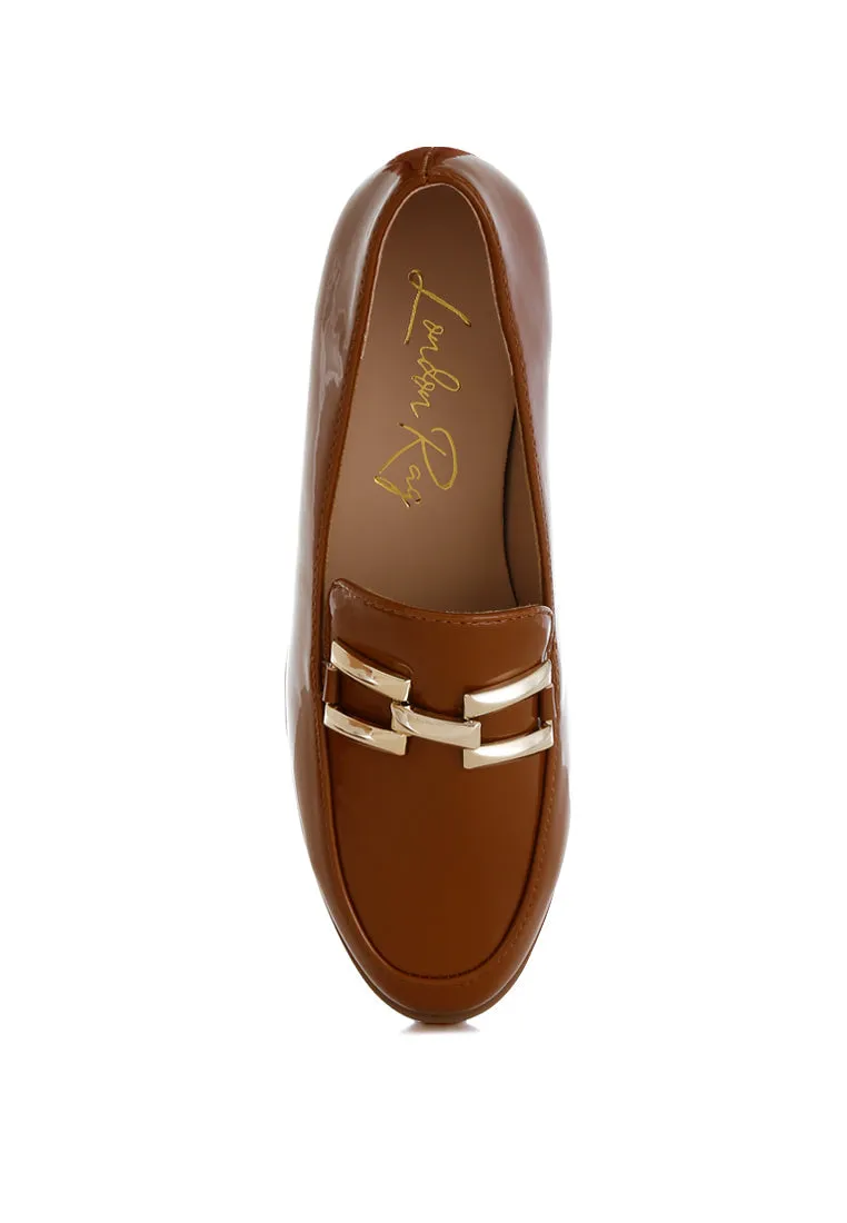 Patent Faux Leather Loafers By RUW