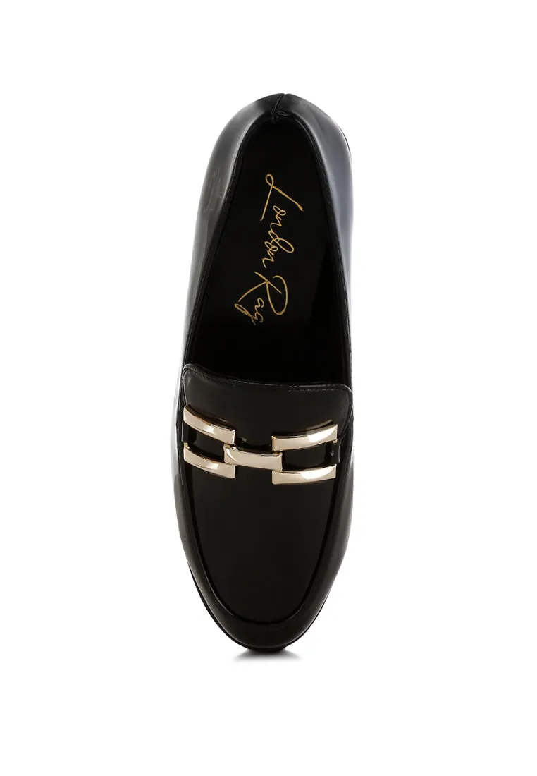 Patent Faux Leather Loafers By RUW