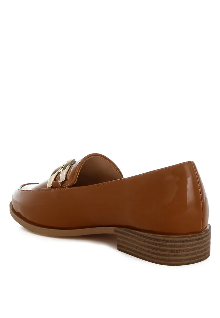Patent Faux Leather Loafers By RUW