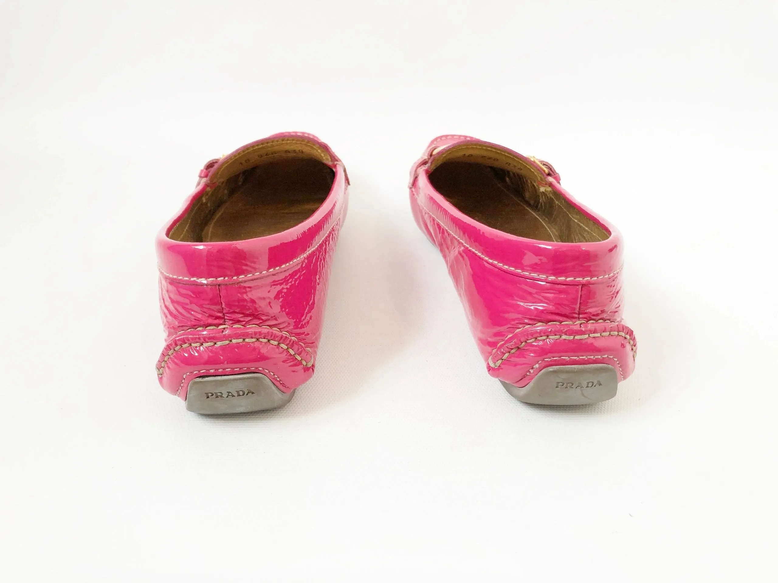 Prada Pink Patent Leather Loafer Size 38 It (8 Us)