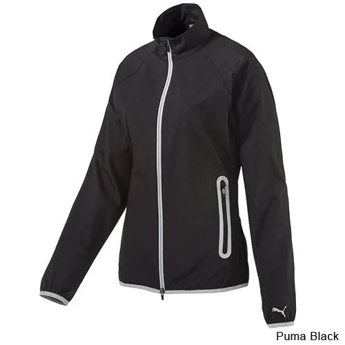 Puma Ladies Full Zip Wind Golf Jacket (#572302) S Shocking Pink