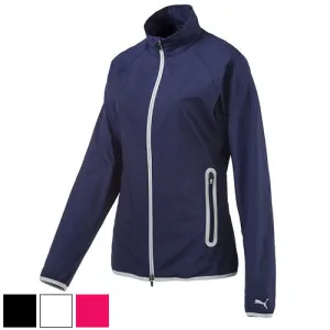 Puma Ladies Full Zip Wind Golf Jacket (#572302) S Shocking Pink