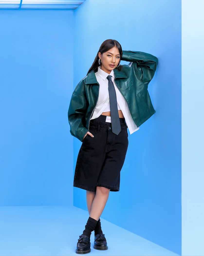 Refined Leather Jacket (Green)
