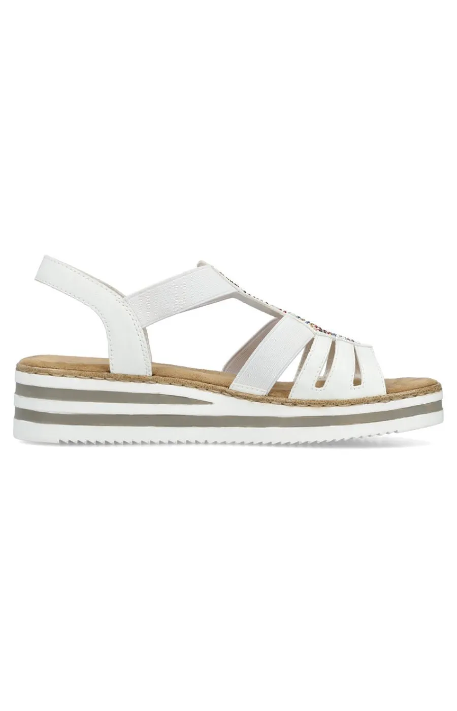 Rieker Diamante Sandal in White