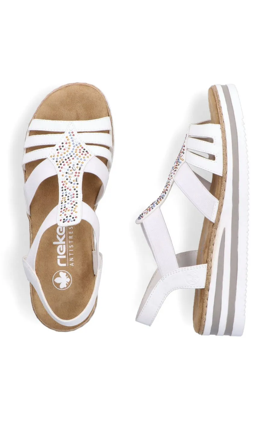 Rieker Diamante Sandal in White