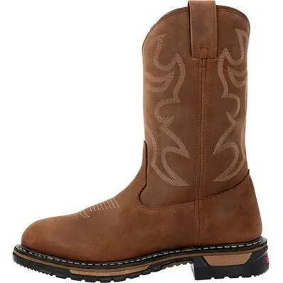 Rocky Men's Original Ride 11" RT Waterproof Western Work Boot -Brown- RKW0420