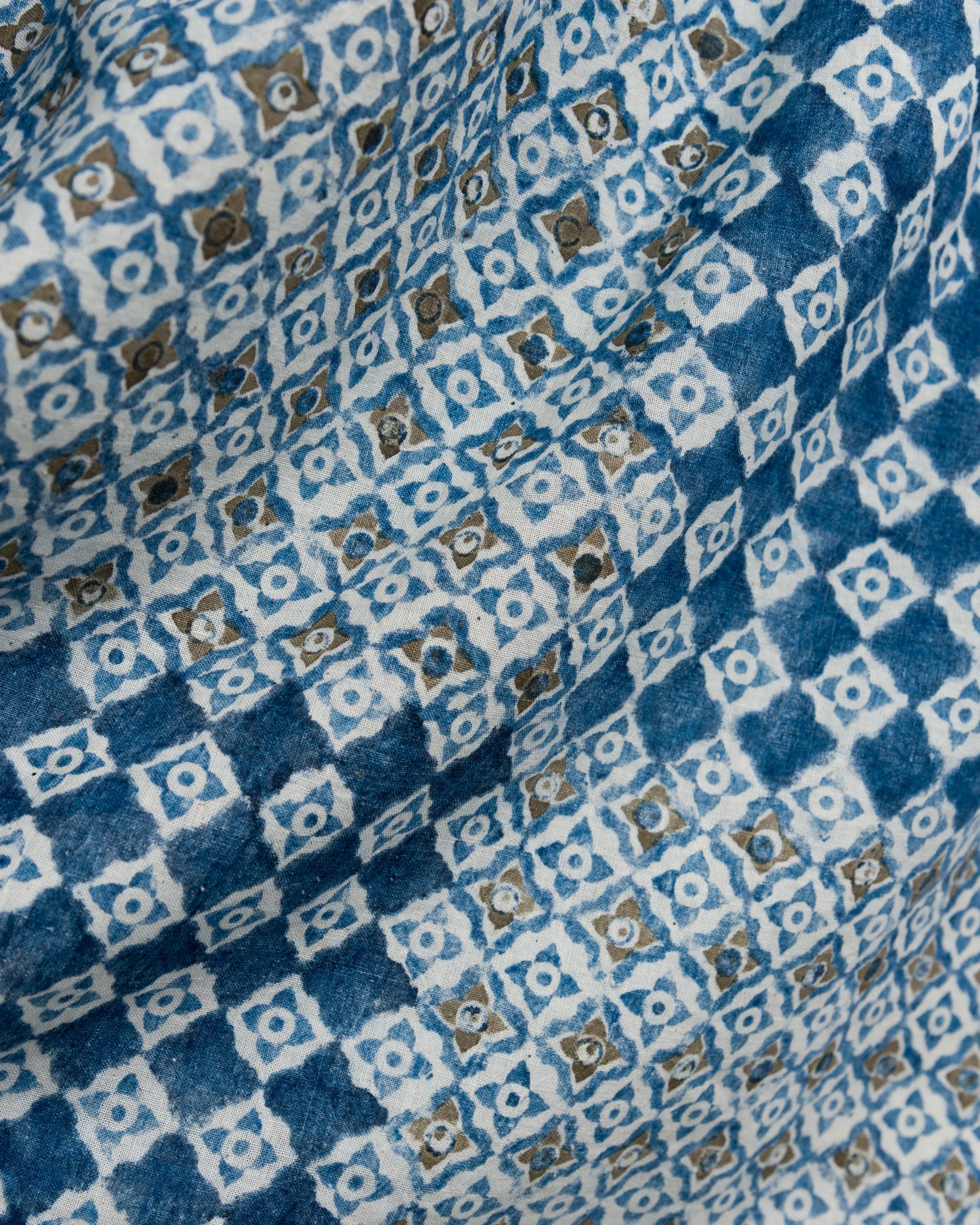Samira Tunic in Engineered Tile Print Indigo