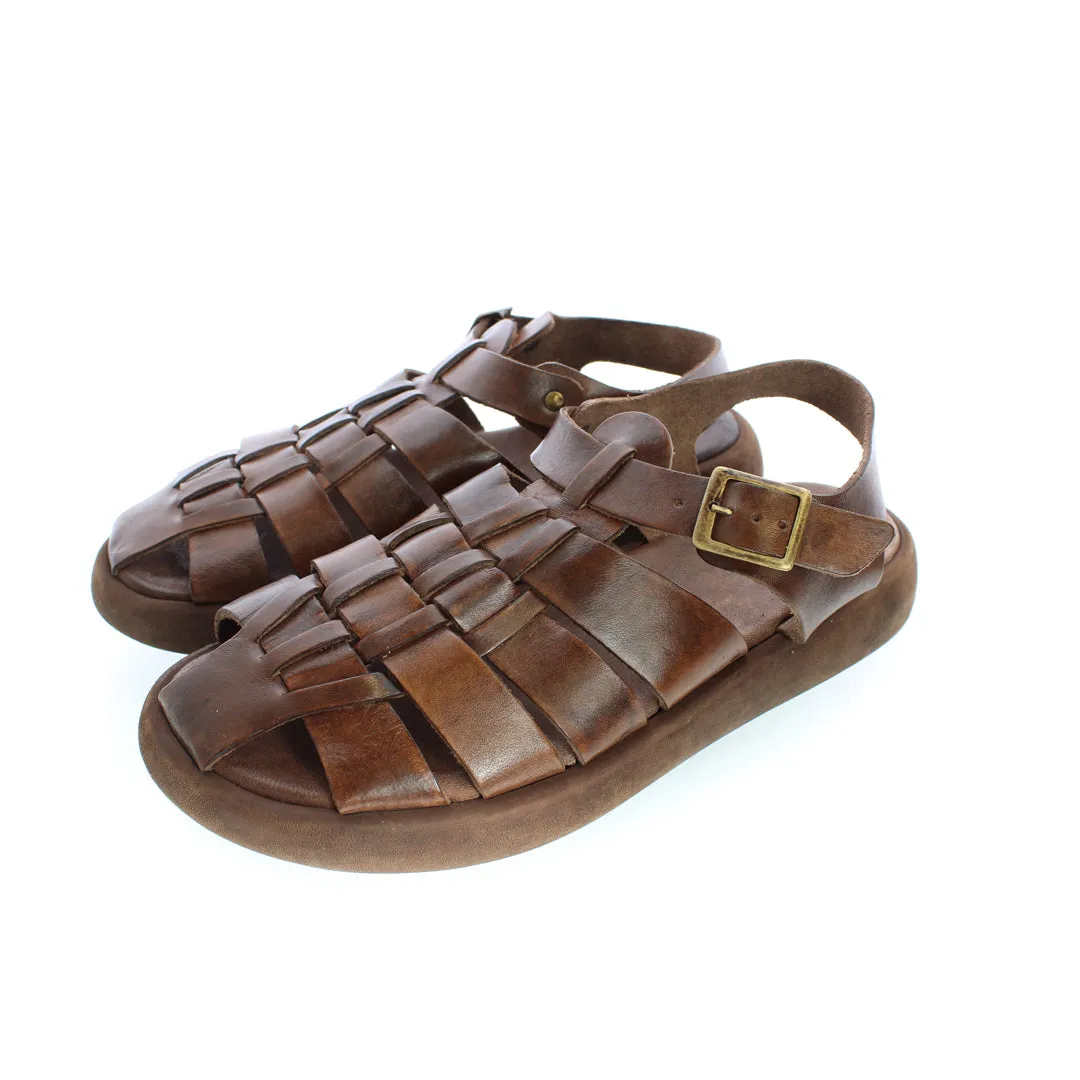 SAMUEL MAHOGANY FISHERMAN SANDALS