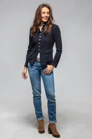 Scarlet Washed Suede Shirt In Deep Sea