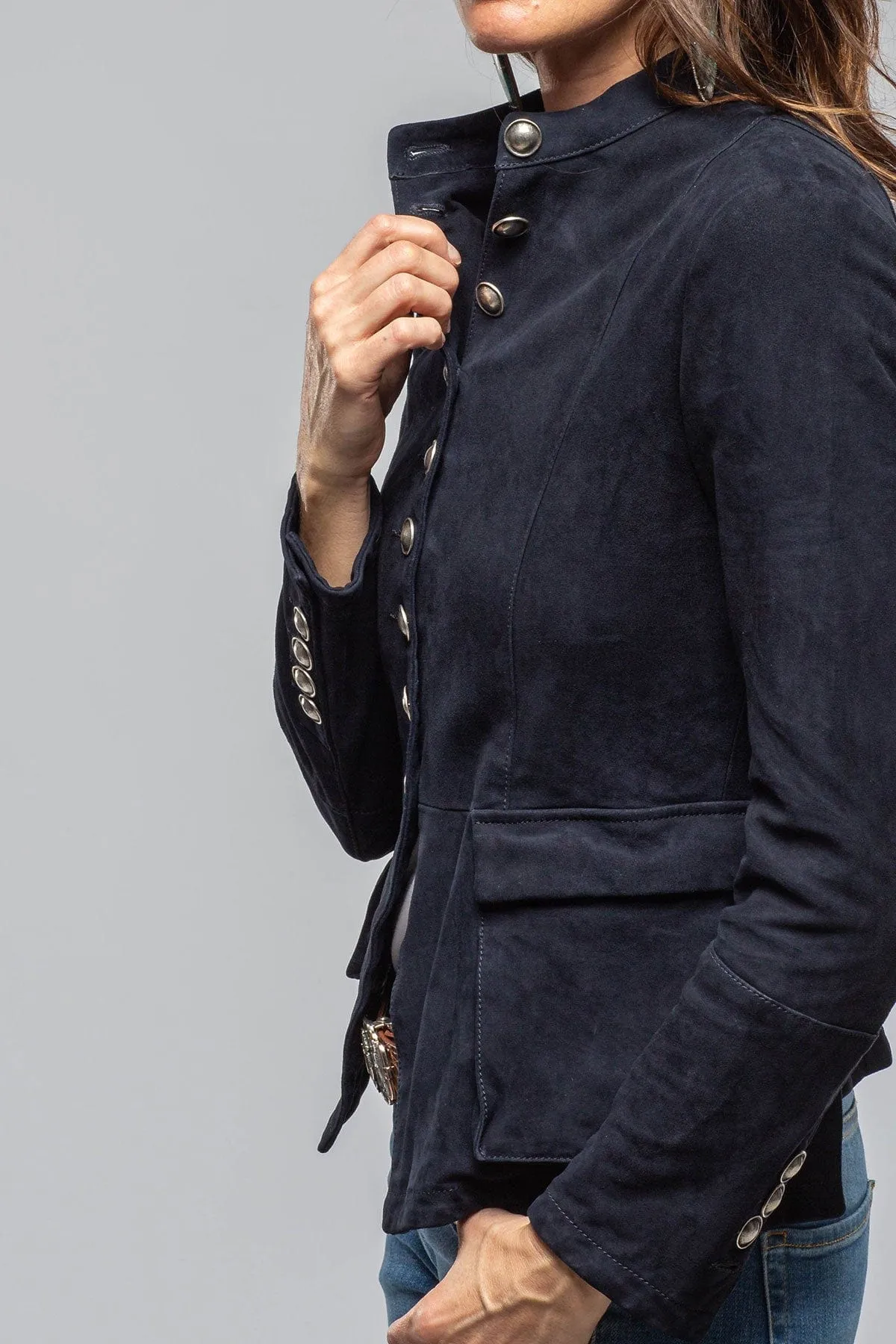 Scarlet Washed Suede Shirt In Deep Sea