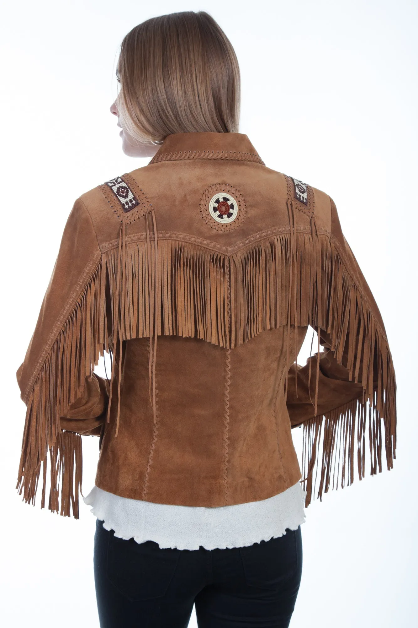 Scully Womens Bourbon Boar Suede Laced Jacket XL