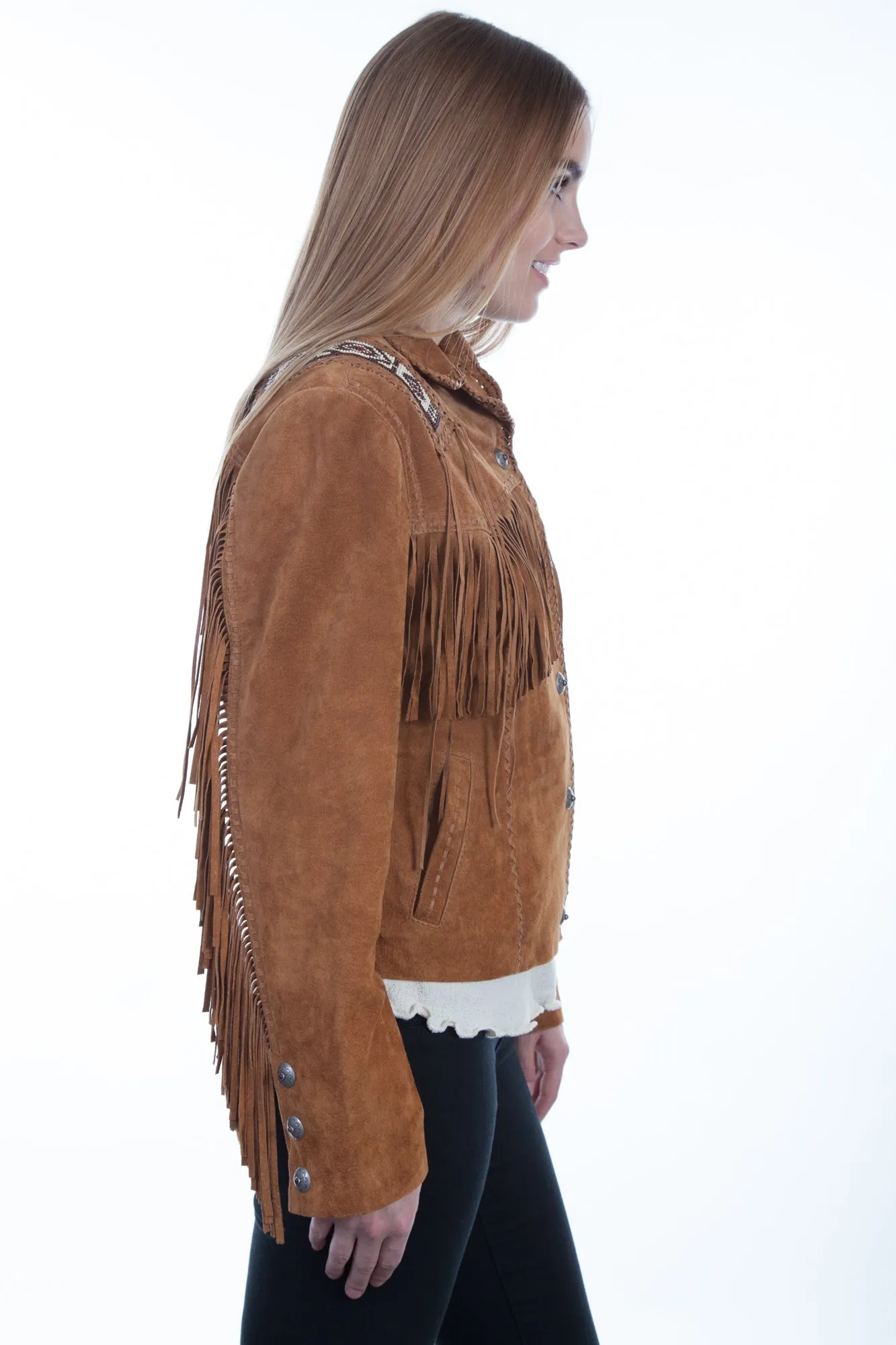 Scully Womens Bourbon Boar Suede Laced Jacket XL