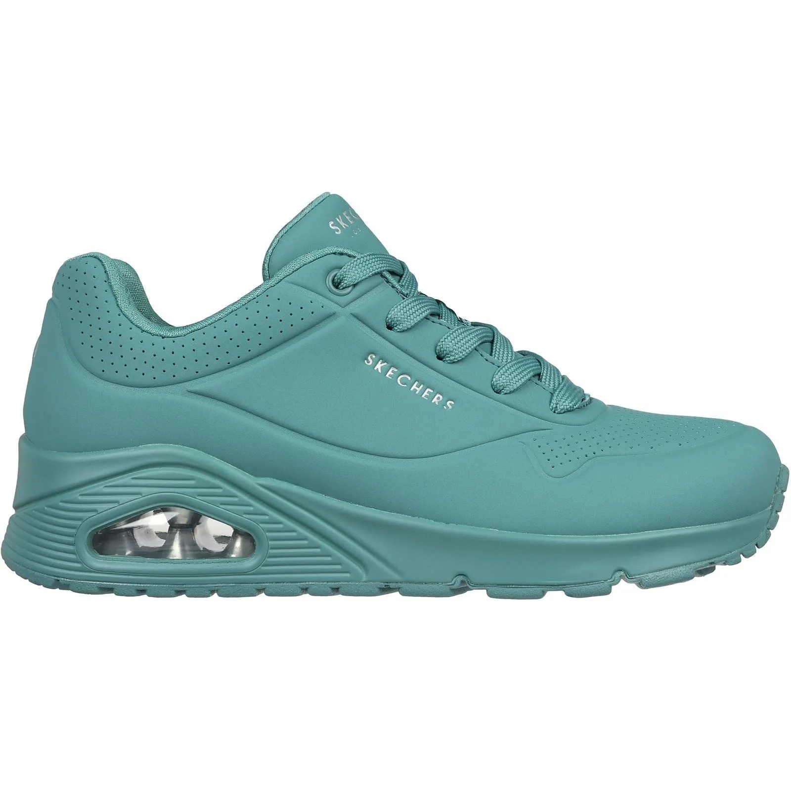 Skechers 73690 Uno Stand On Air Sports Sneakers für Damen, weite Passform, Blaugrün