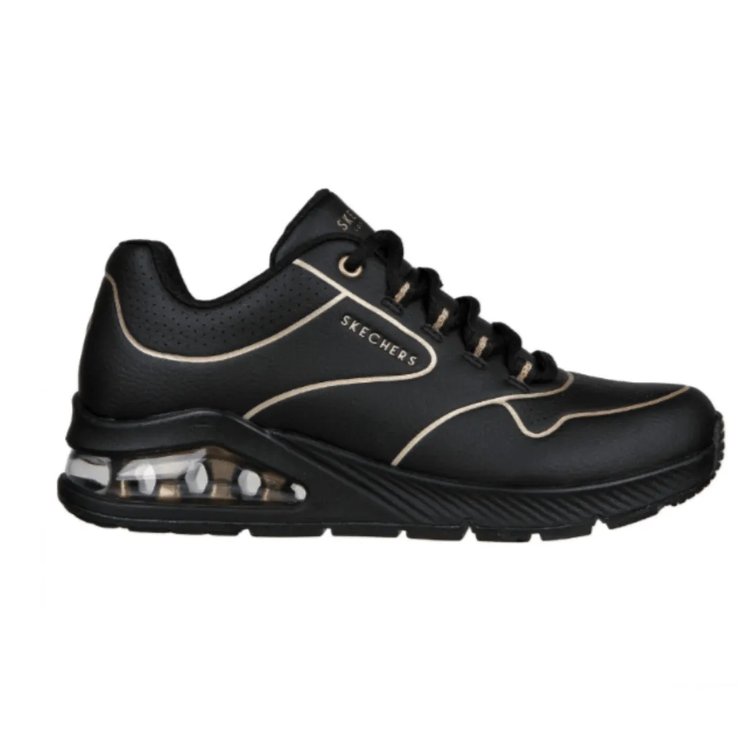 Skechers Uno 2 Golden Trim Black Gold