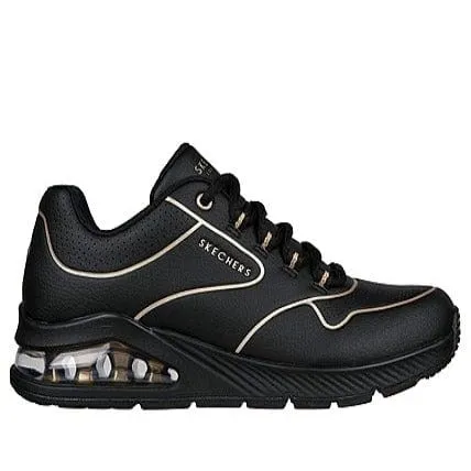Skechers Uno 2 Golden Trim Black Gold
