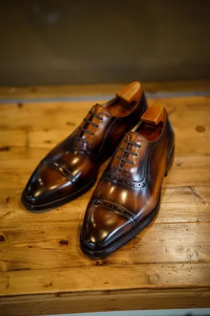 Somen Leather Cap Toe Brogue Oxford Lace-Ups Premium Men's Formal Shoes