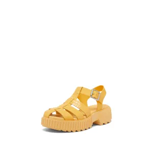 Sorel Women's Ona Streetworks Fisherman Mid Sandals - Yellow Ray, Pilsner - Size 8.5
