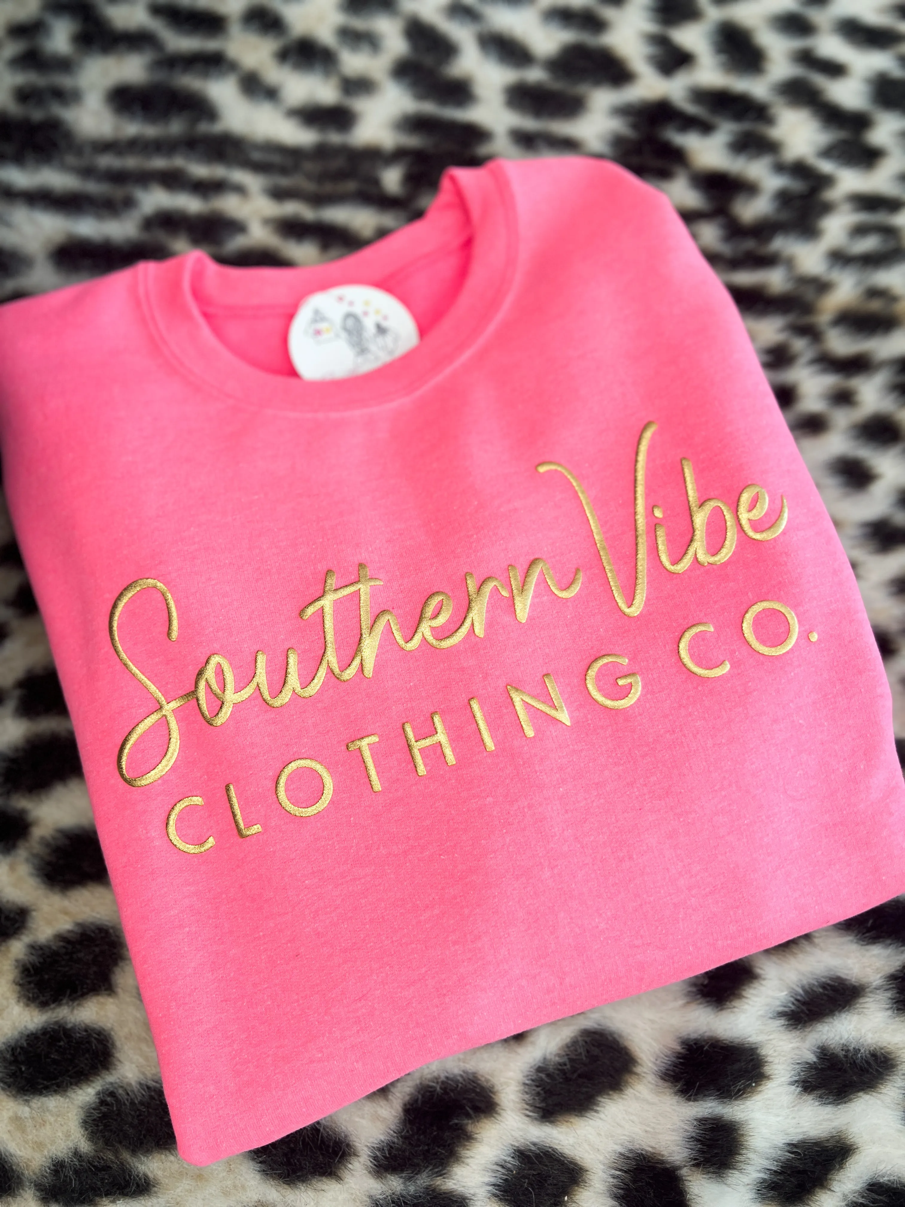 Southern Vibe Gold Foil Puff Sweatshirt