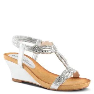 Spring Step Shoes Patrizia Shining T Strap Sandals Women’s Vegan Wedge
