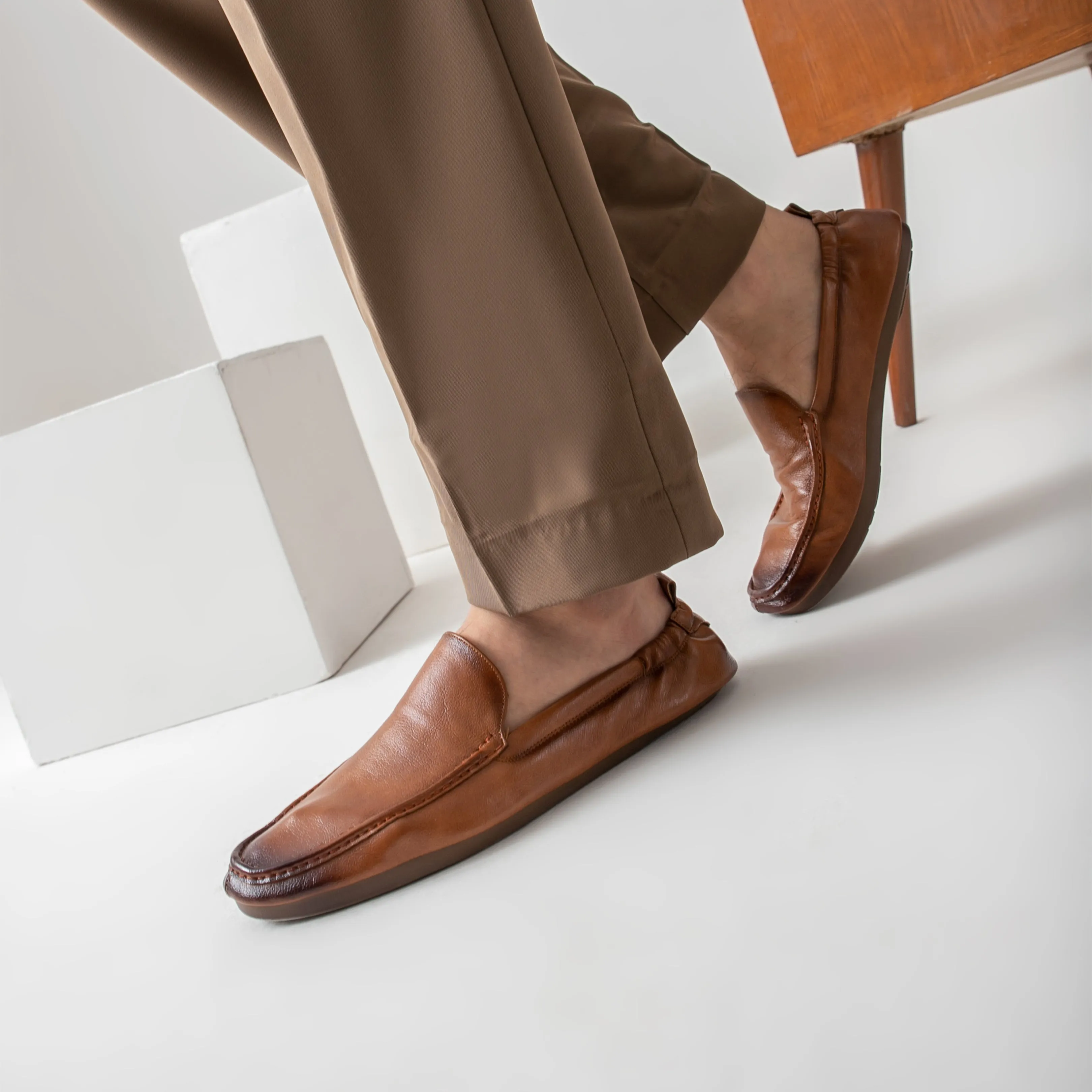 Stratford Driving Loafers - Brown