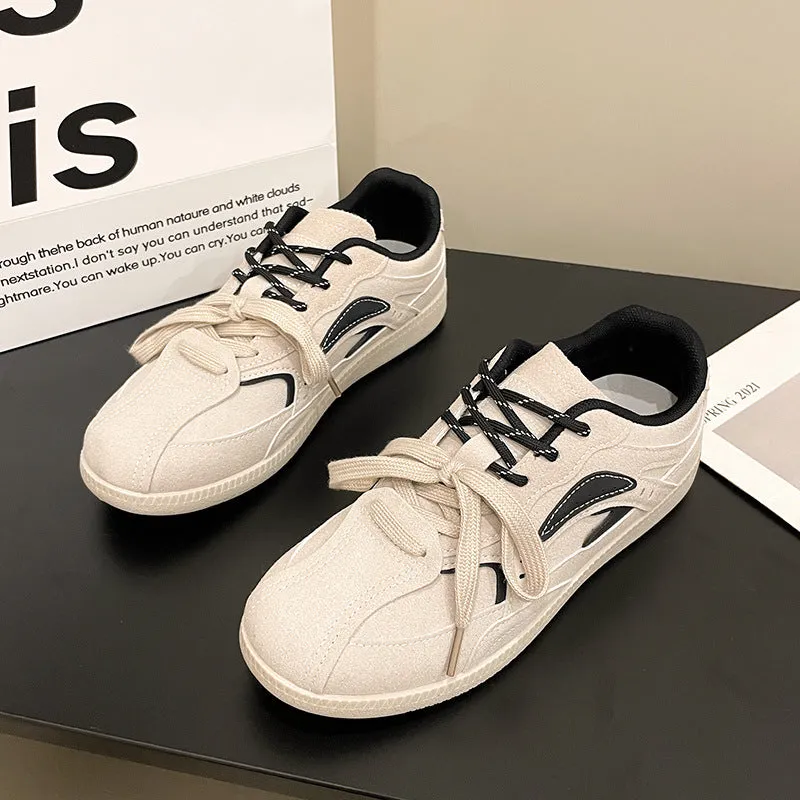 Suedette Contrast Vintage Sneakers