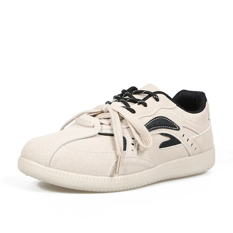 Suedette Contrast Vintage Sneakers