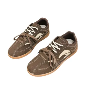 Suedette Contrast Vintage Sneakers