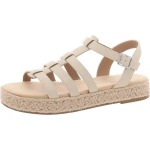 SUN STONE Womens Rykerr Faux Leather Fisherman Sandals Ivory 6 Medium (B,M)