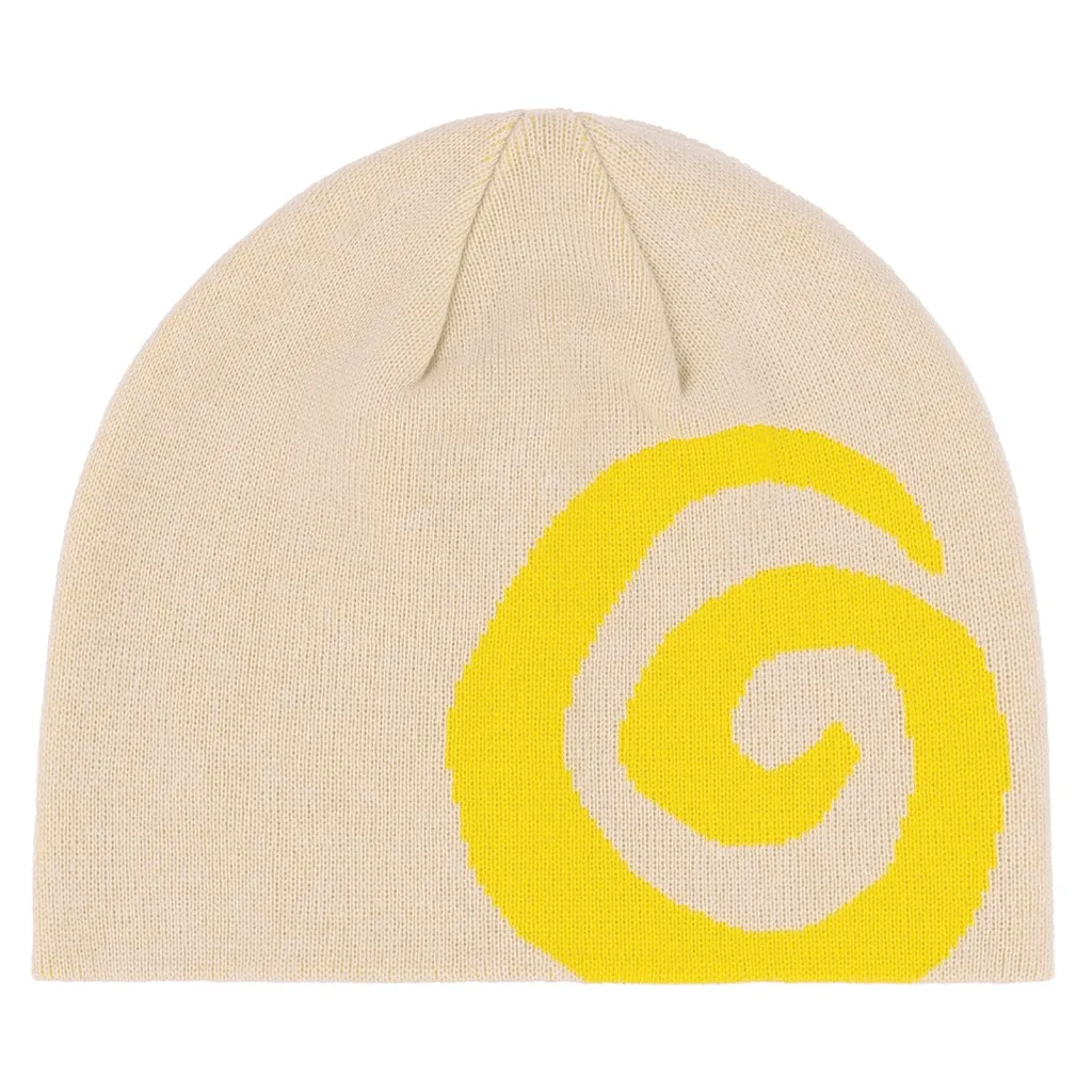 Swirl merino beanie - Citron