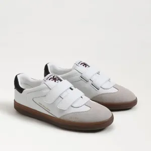 Talia Velcro Sneaker in Black/Bright White