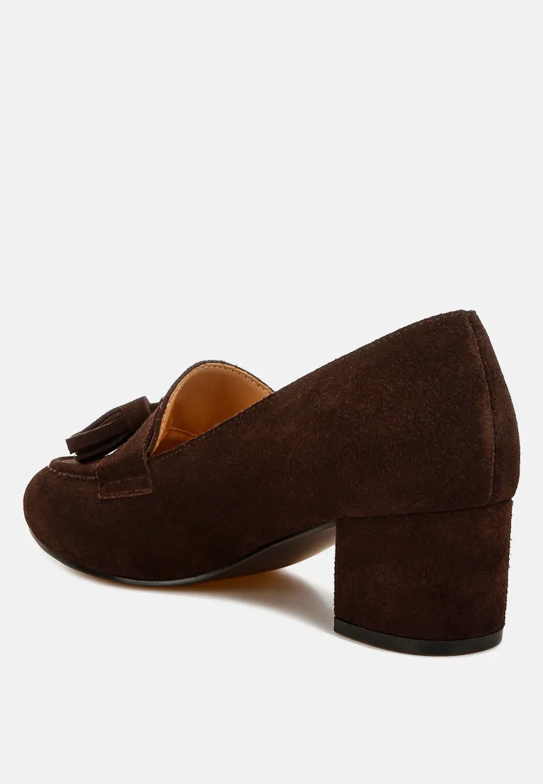 Tassels Detail Suede Loafers by RUW