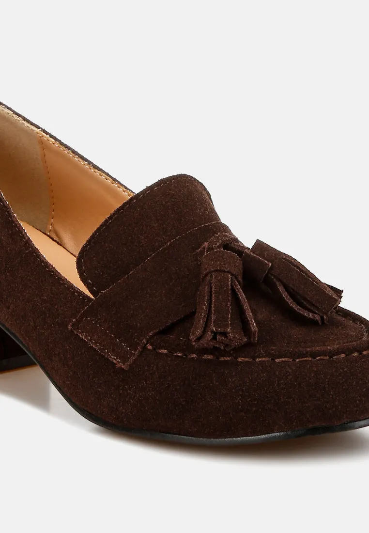 Tassels Detail Suede Loafers by RUW
