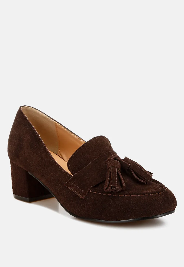 Tassels Detail Suede Loafers by RUW