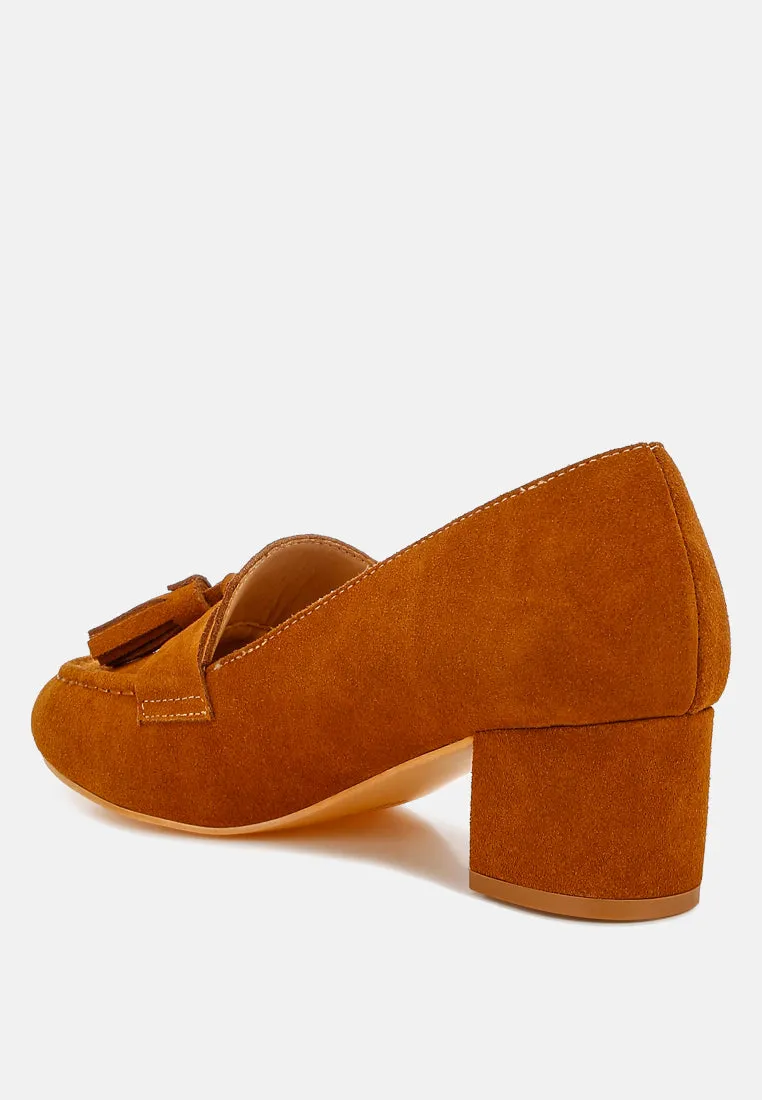 Tassels Detail Suede Loafers by RUW