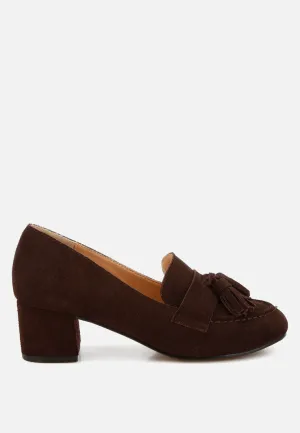 Tassels Detail Suede Loafers by RUW