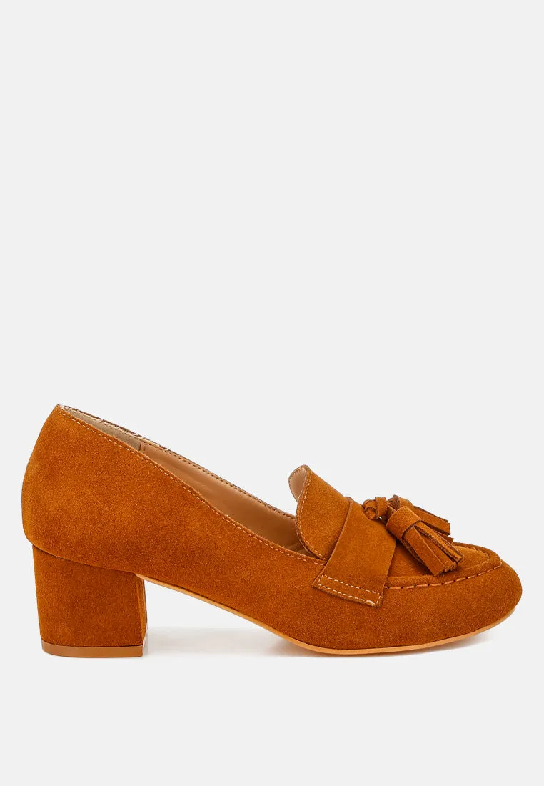 Tassels Detail Suede Loafers by RUW