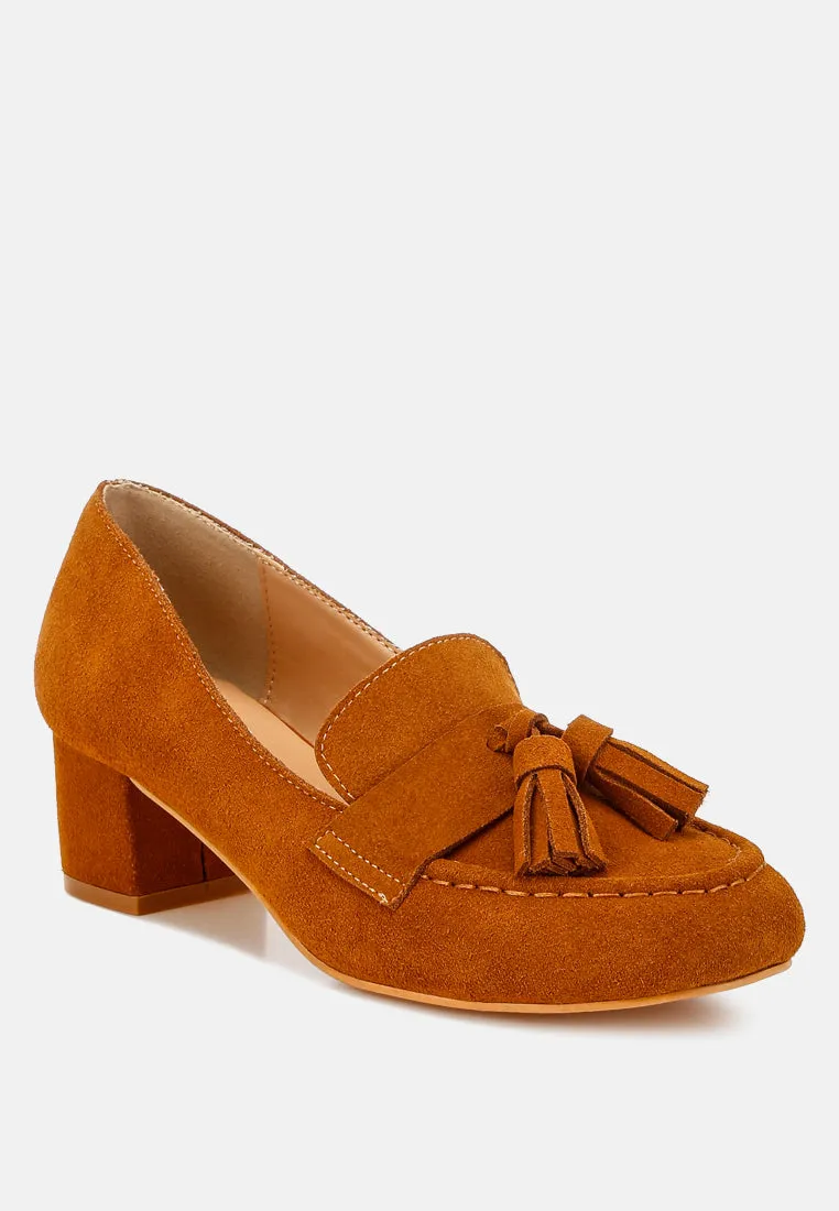 Tassels Detail Suede Loafers by RUW