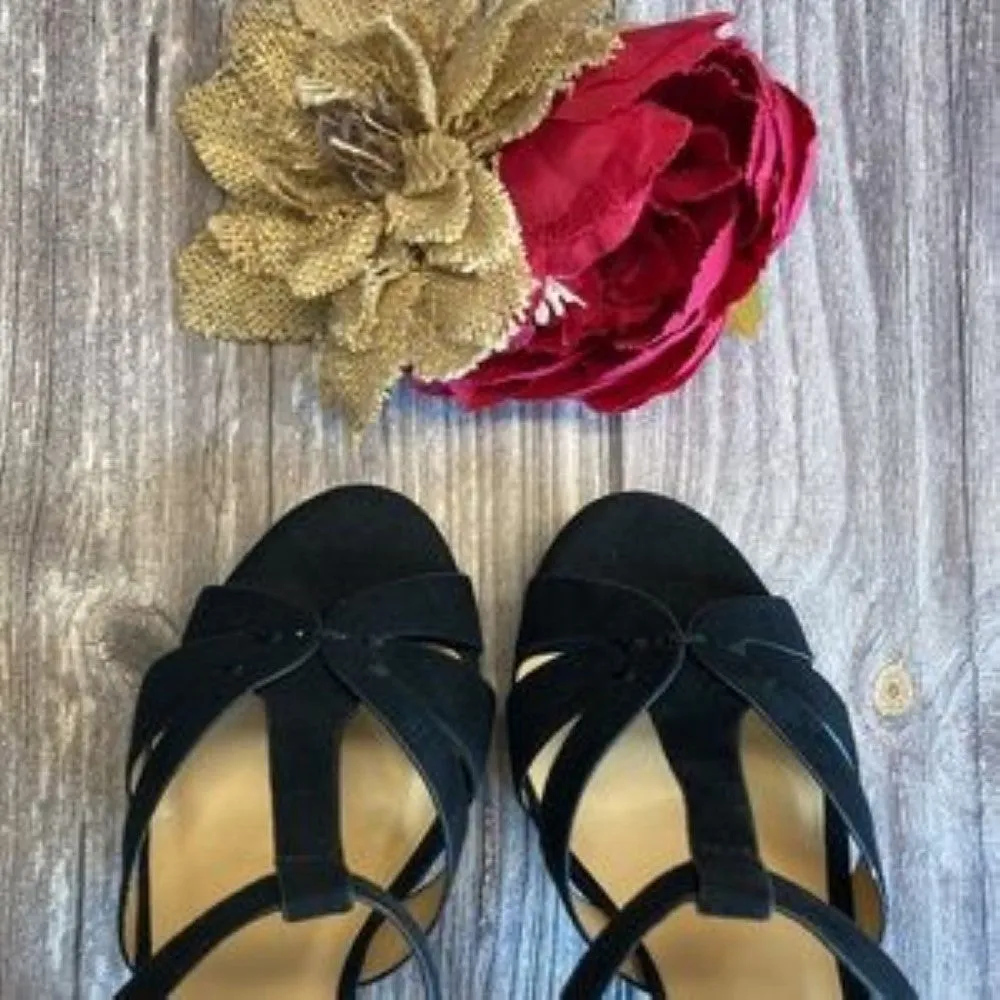 THALIA SODI Verrda Black Platform Dress Sandals 5.5M