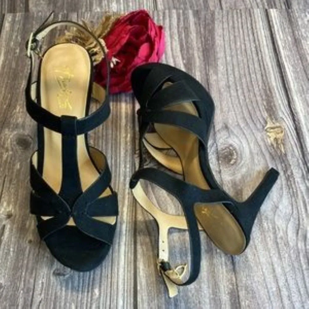 THALIA SODI Verrda Black Platform Dress Sandals 5.5M