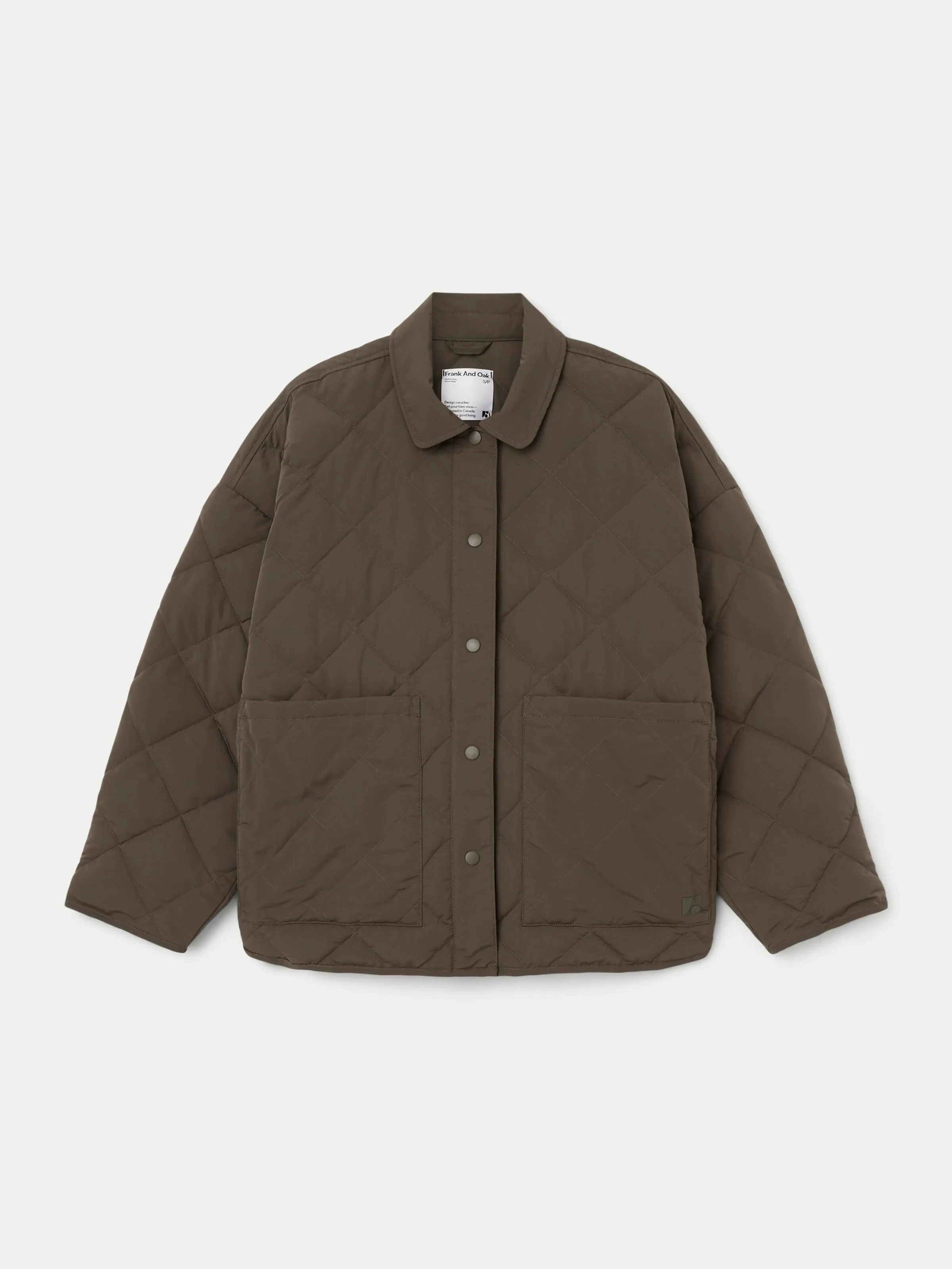The Skyline Loose Overshirt in Brown Black