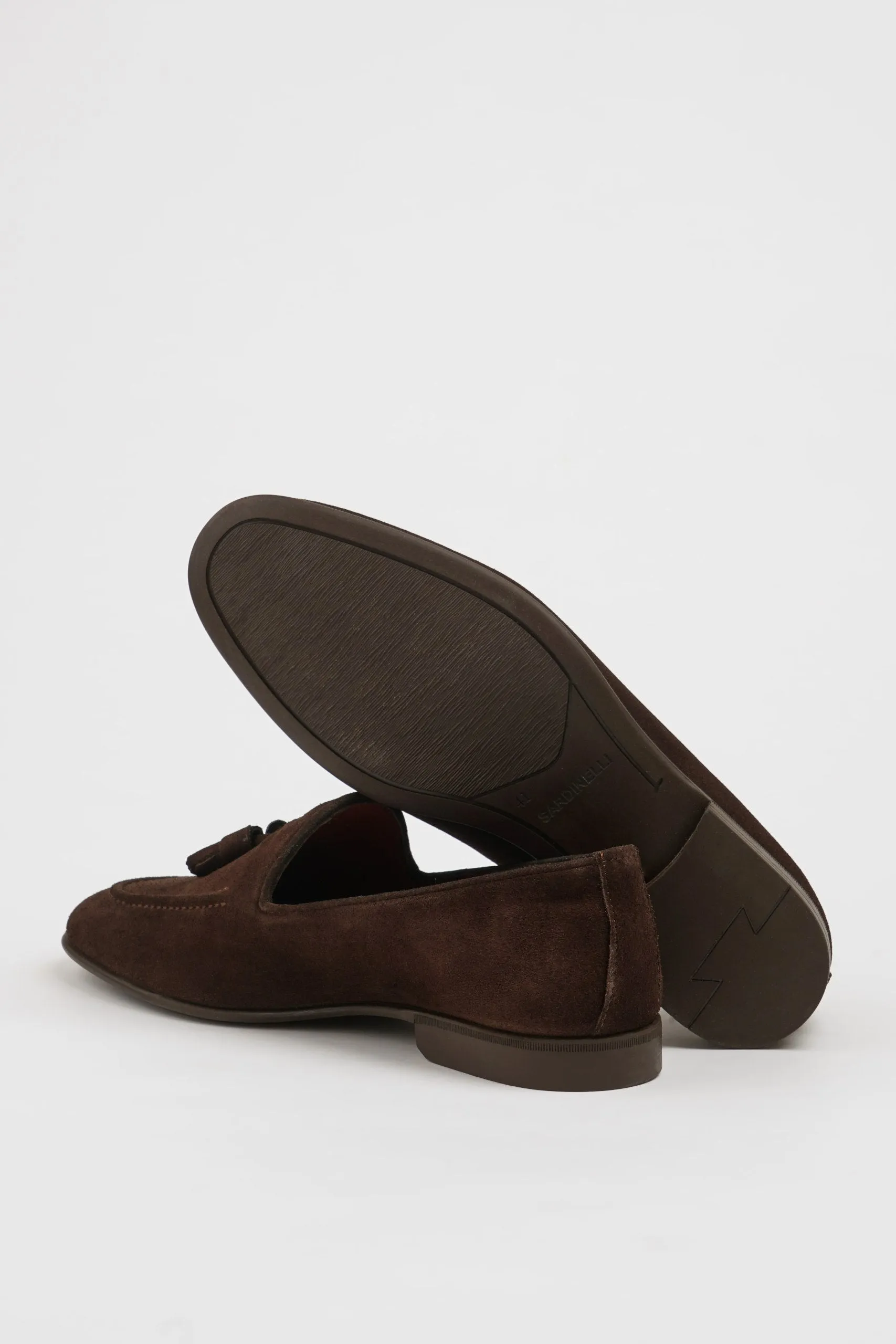 Titan Tailor Brown Suede Tassel Loafers
