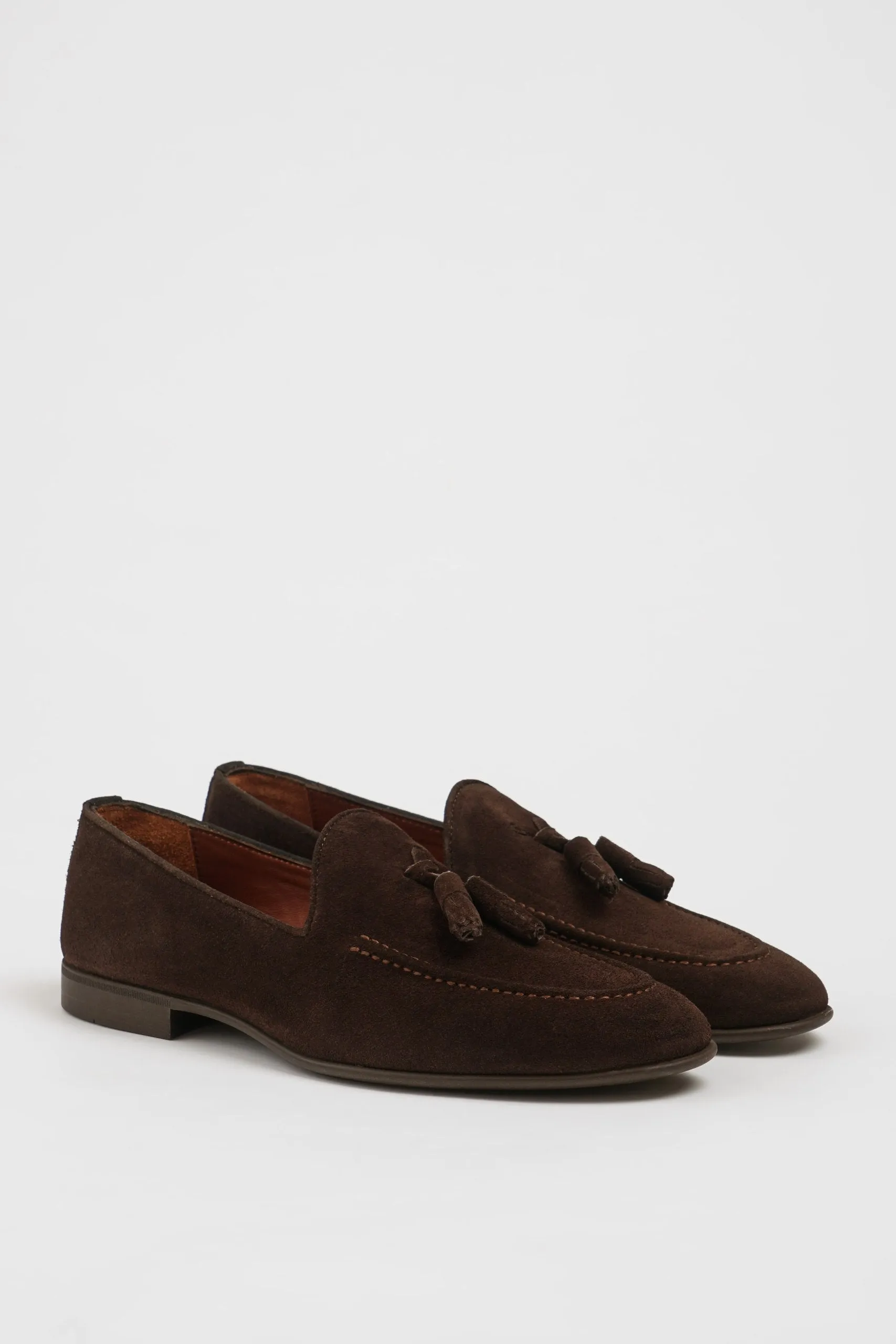 Titan Tailor Brown Suede Tassel Loafers