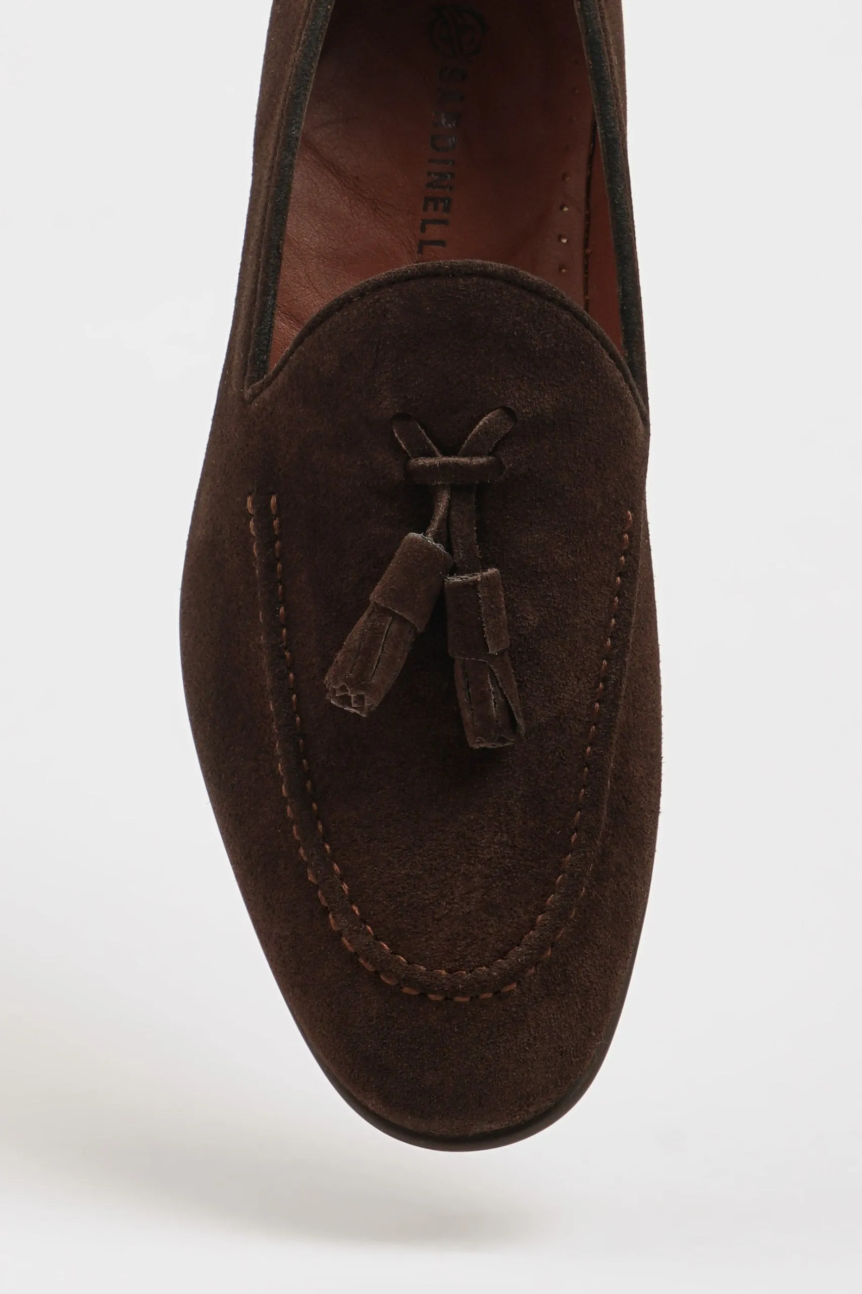 Titan Tailor Brown Suede Tassel Loafers