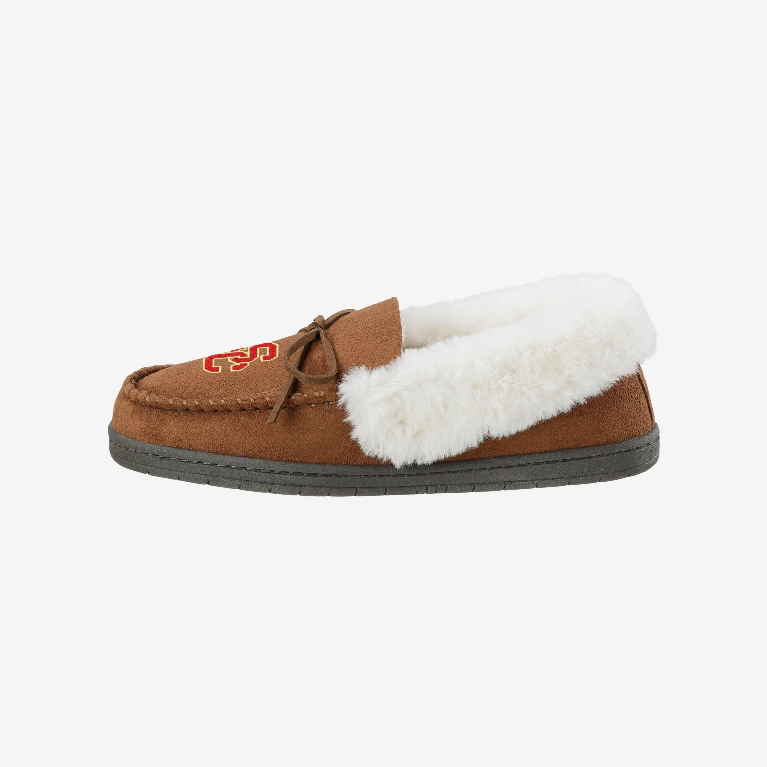 USC Trojans Womens Tan Moccasin Slipper