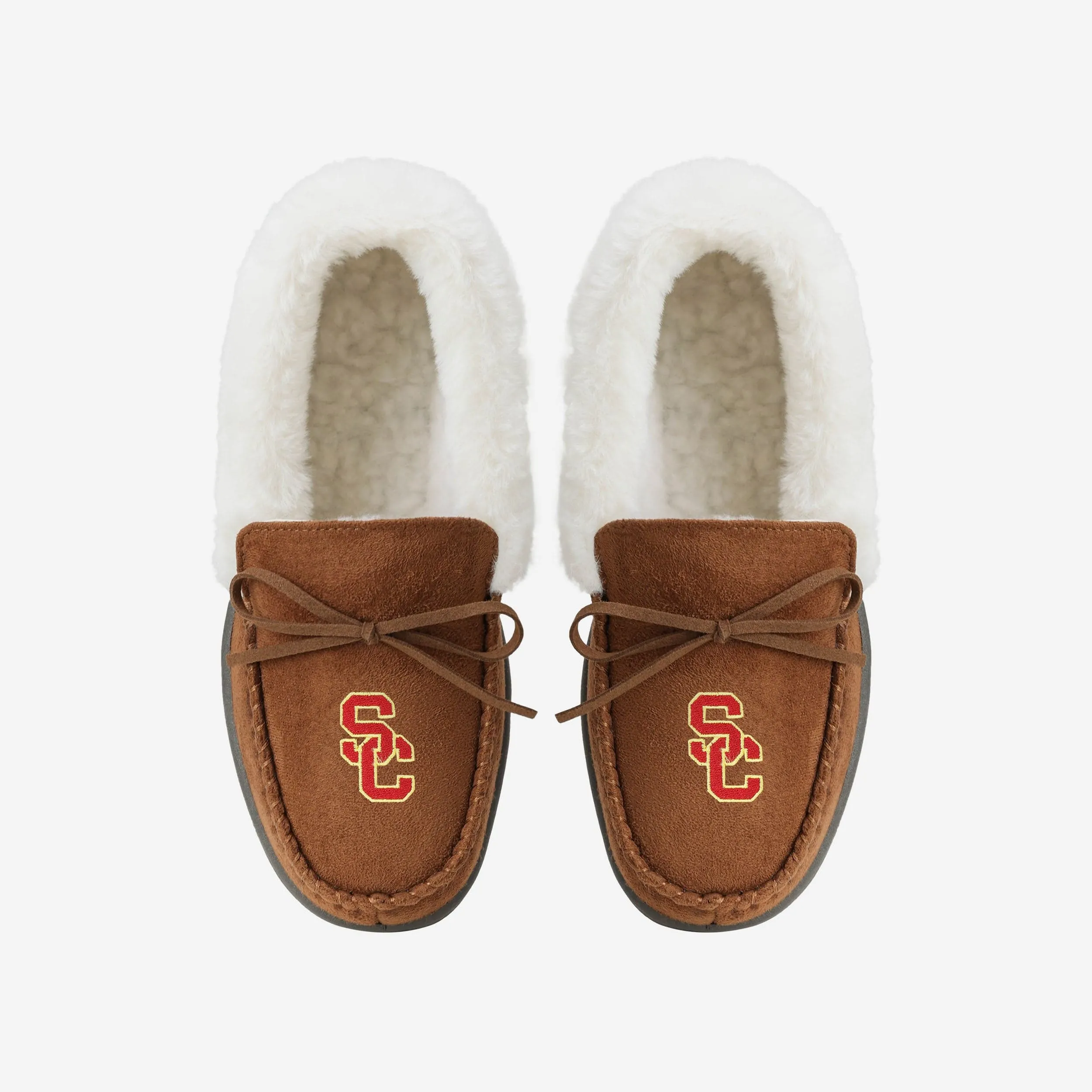 USC Trojans Womens Tan Moccasin Slipper