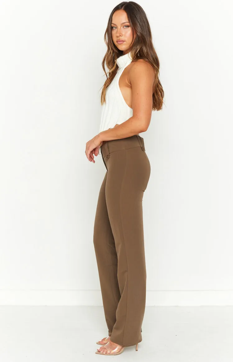 Vice Taupe Low Waist Pant